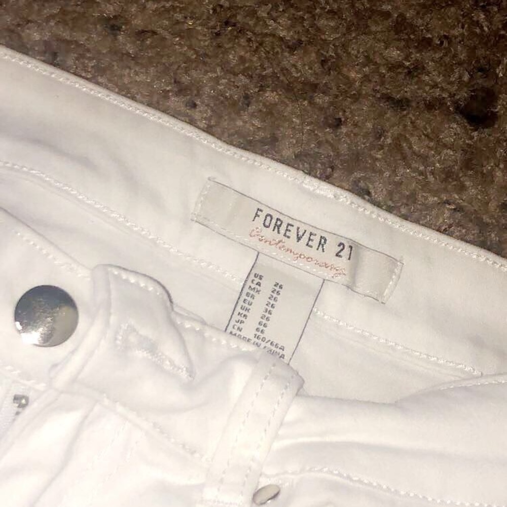 White high rise jeans